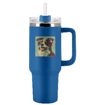 Discover Rustic Border Collie Farm Dog Tumblers 40 oz With Handle