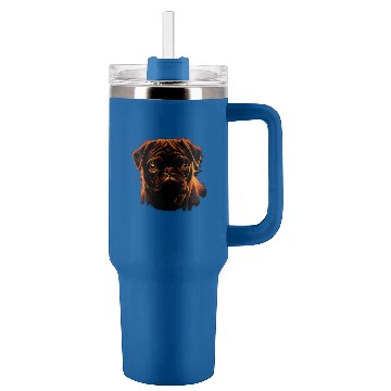 Discover Pug Colorful 9 Tumblers 40 oz With Handle