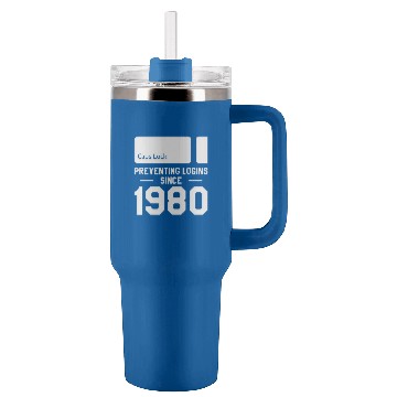 Discover Caps Lock Preventing Logins Since 1980 Programmer Coder Tumblers 40 oz With Handle