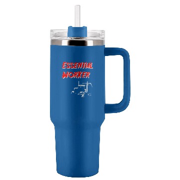 Discover Essential Worker Trucker Semi Driver 2 Tumblers 40 oz With Handle