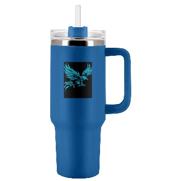 Discover "Blue Tribal Eagle Art Design" Tumblers 40 Oz With Handle