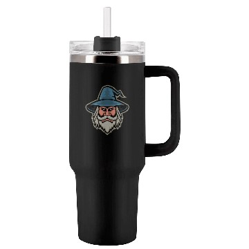 Discover Wizard Head Mascot Tumblers 40 Oz With Handle
