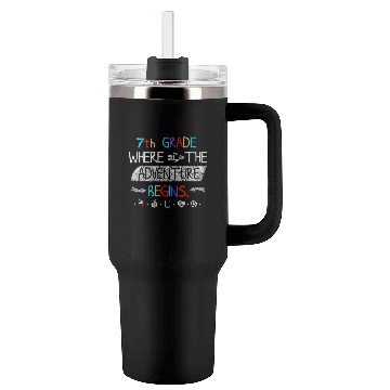 Discover 7th Grade Where the Adventure Begins Tumblers 40 Oz With Handle