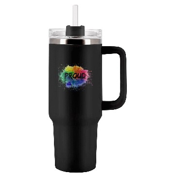 Discover PROUD Color Splash LGBT Gay Pride Rainbow Tumblers 40 Oz With Handle