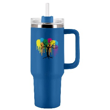 Discover Rainbow tree Tumblers 40 oz With Handle