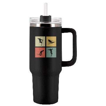 Discover Skiing Tumblers 40 Oz With Handle
