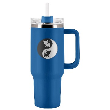 Discover Cat Ying Yang Tumblers 40 oz With Handle
