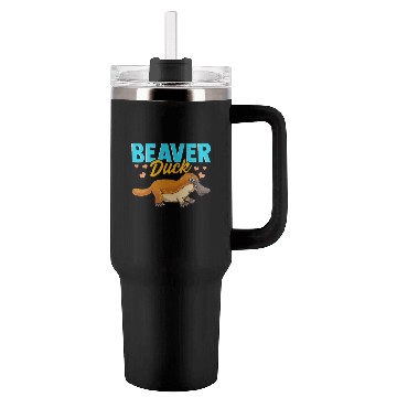 Discover Beaver Duck Platypus Pun Cute Duck Billed Platypus Tumblers 40 Oz With Handle
