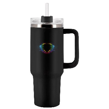 Discover Rainbow heart Tumblers 40 Oz With Handle