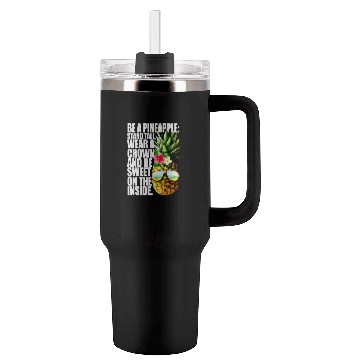 Discover Be A Pineapple Stand Tall Wear Crown Sweet Hawaii Tumblers 40 Oz With Handle