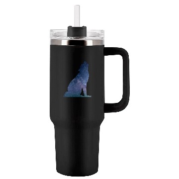 Discover Galaxy Wolf Tumblers 40 Oz With Handle