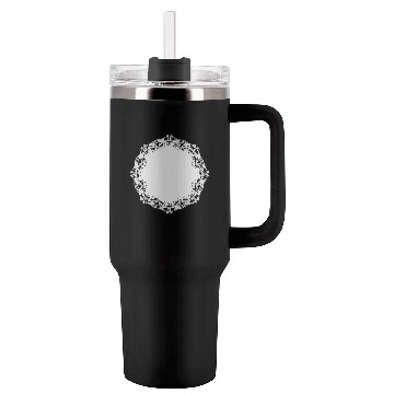 Discover snow-white cake lace as a frame and decoration Tumblers 40 Oz With Handle