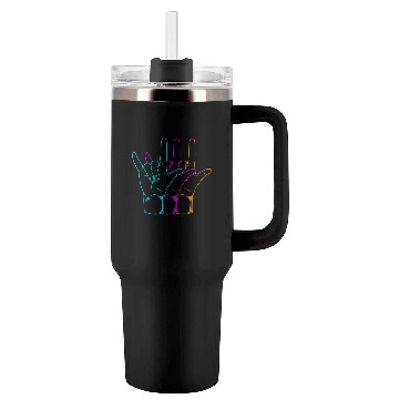 Discover American Sign Language I Love You ASL Tumblers 40 Oz With Handle