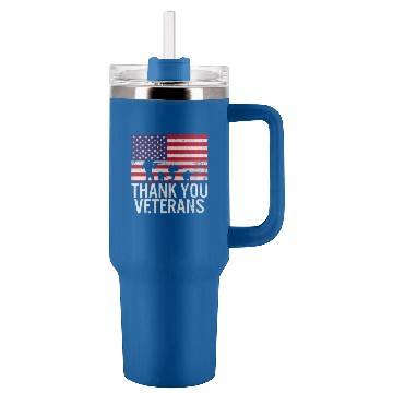 Discover Veteran Tumblers 40 oz With Handle, Thank You Veterans, Veteran Gift,