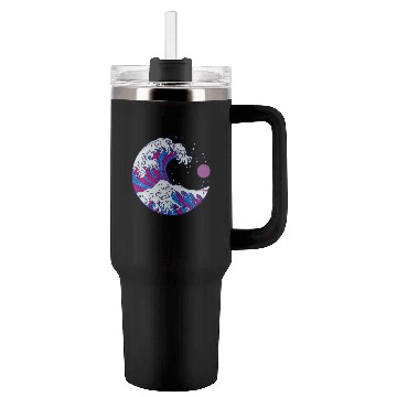 Discover Circular Japanese Bi Wave. Bisexual Pride. Tumblers 40 Oz With Handle