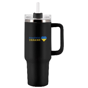 Discover Stand with Ukraine with Heart Support & Solidarity Tumblers 40 Oz With Handle