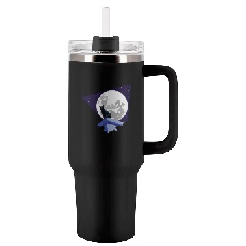 Discover Black cat under the moon Tumblers 40 Oz With Handle