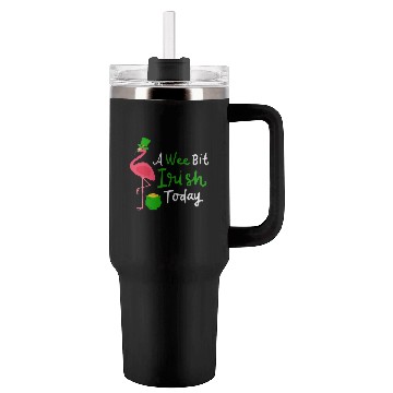 Discover A Wee Bit Irish Today St. Patrick's Day Flamingo Tumblers 40 Oz With Handle