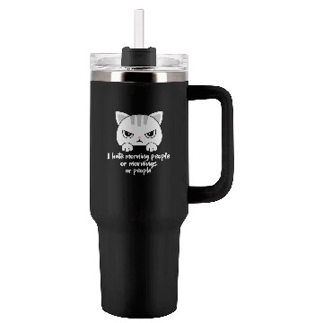 Discover I hate morning people... Morning Grumpy Cat Tumblers 40 Oz With Handle
