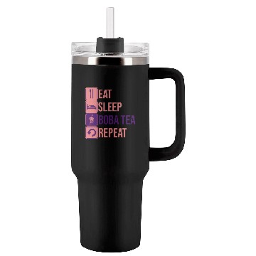 Discover Eat Sleep Boba Tea Tumblers 40 Oz With Handle