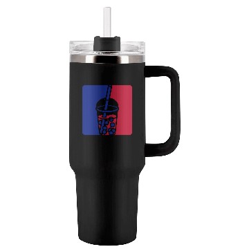 Discover Blue red bubble tea Tumblers 40 Oz With Handle