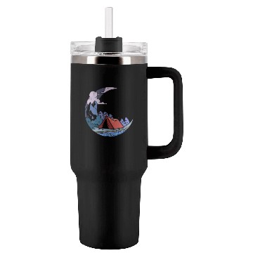 Discover Camper Campsite Moon Camp Camping Tumblers 40 Oz With Handle