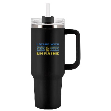 Discover I STAND WITH UKRAINE BLUE-YELLOW Tumblers 40 Oz With Handle