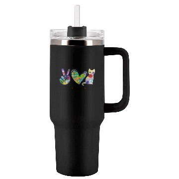 Discover Peace Love Cat Tumblers 40 Oz With Handle