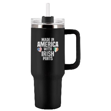 Discover MADE IN AMERICA WITH IRISH PARTS Tumblers 40 Oz With Handle