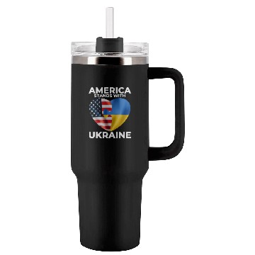 Discover America stands with Ukraine Tumblers 40 Oz With Handle
