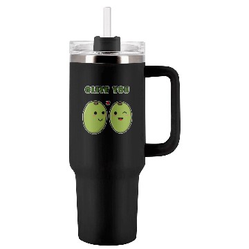 Discover Kawaii Olive You for funny quote lover Tumblers 40 Oz With Handle
