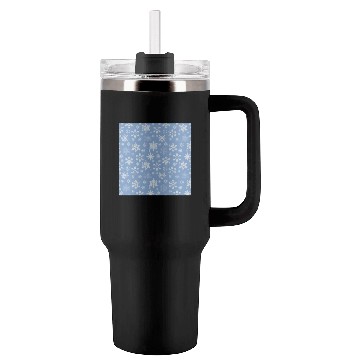 Discover Blue Snowflakes Pattern Tumblers 40 Oz With Handle