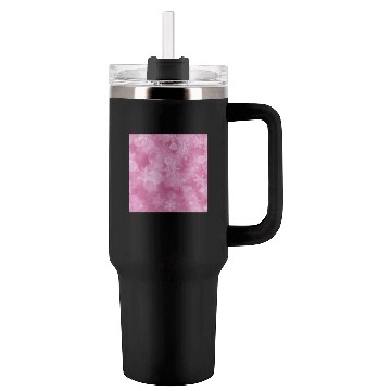 Discover Pink White Snowflakes Pattern Tumblers 40 Oz With Handle
