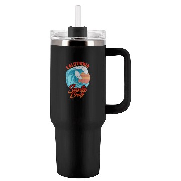 Discover Santa Cruz California Waves Surf Beach Tumblers 40 Oz With Handle