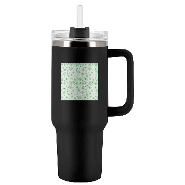 Discover Snowflakes Pattern Green White Tumblers 40 Oz With Handle