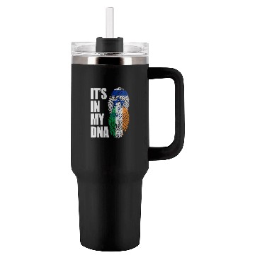 Discover Israel And Irish Mix Heritage DNA Flag Tumblers 40 Oz With Handle
