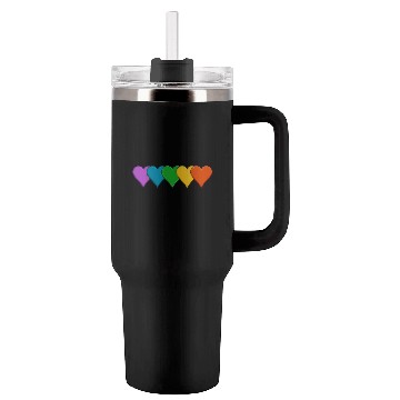 Discover Rainbow pride hearts Tumblers 40 Oz With Handle
