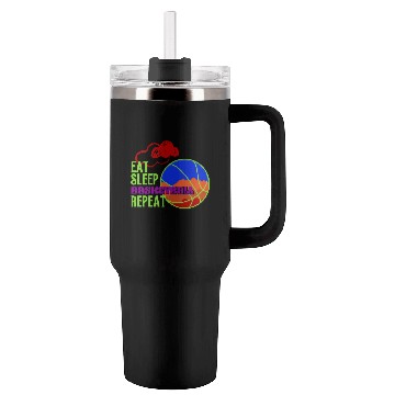 Discover Red Cloud Eat Sleep Basketball Repeat funny sport. Tumblers 40 Oz With Handle