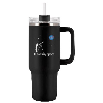 Discover NASA I Love My Space Telescope Galaxy Tumblers 40 Oz With Handle
