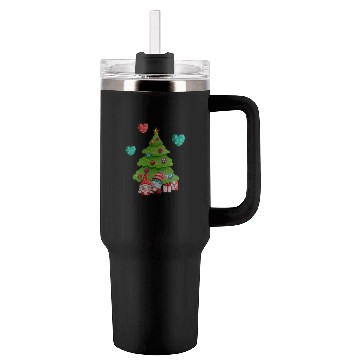 Discover christmas is love, gnomes, christmas tree, love Tumblers 40 Oz With Handle