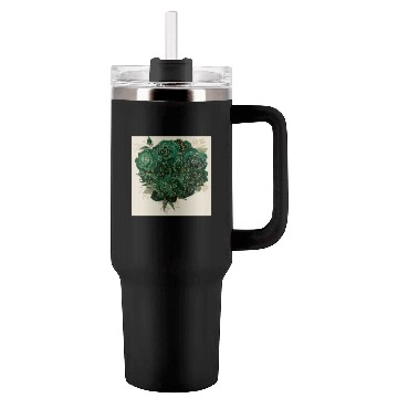Discover Green and Gold Glam Roses Pattern Tumblers 40 Oz With Handle