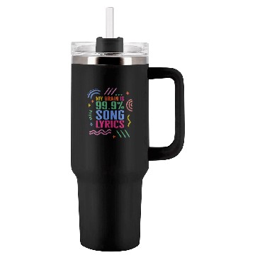 Discover Music Teacher Tumblers 40 Oz With Handle, My Brain Is 99.9% Song