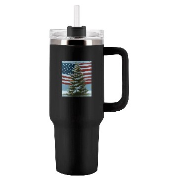 Discover Patriotic Christmas Decorated Christmas Tree With Tumblers 40 Oz With Handle