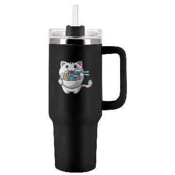 Discover Transgender Pride Kawaii Cat Ramen Noodles Trans F Tumblers 40 Oz With Handle