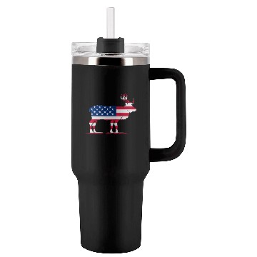 Discover Patriotic US Flag Colored Moose Reindeer Elch Tumblers 40 Oz With Handle