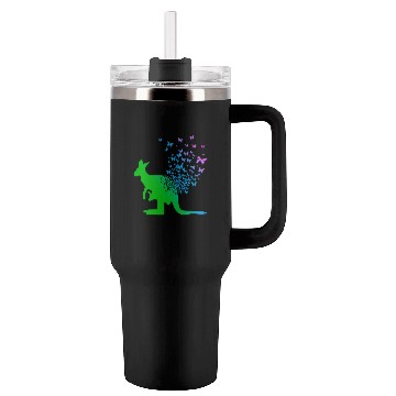 Discover Butterfly & Kangaroo In Nature Australia Kangaroo Tumblers 40 Oz With Handle