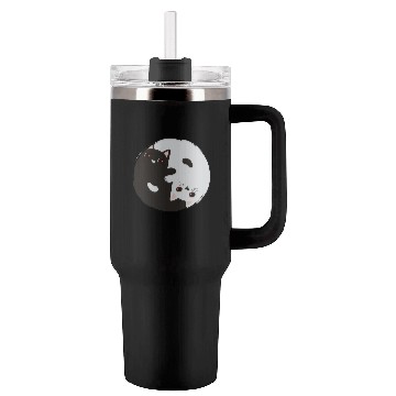 Discover ying yang cat Tumblers 40 Oz With Handle