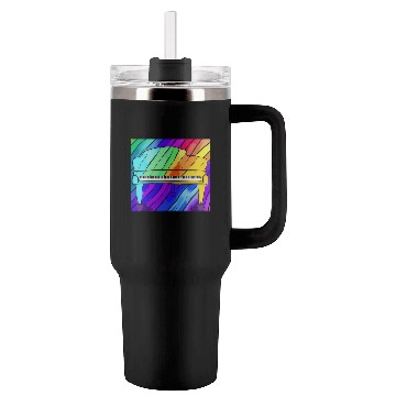 Discover piano in front of a colorful rainbow Tumblers 40 Oz With Handle