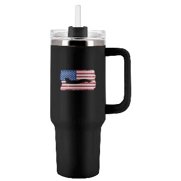 Discover F-14 Tomcat Fighter Jet American Flag F14 Tomcat Tumblers 40 Oz With Handle