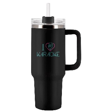 Discover Karaoke Singer Heart 80s Retro I Tumblers 40 Oz With Handle